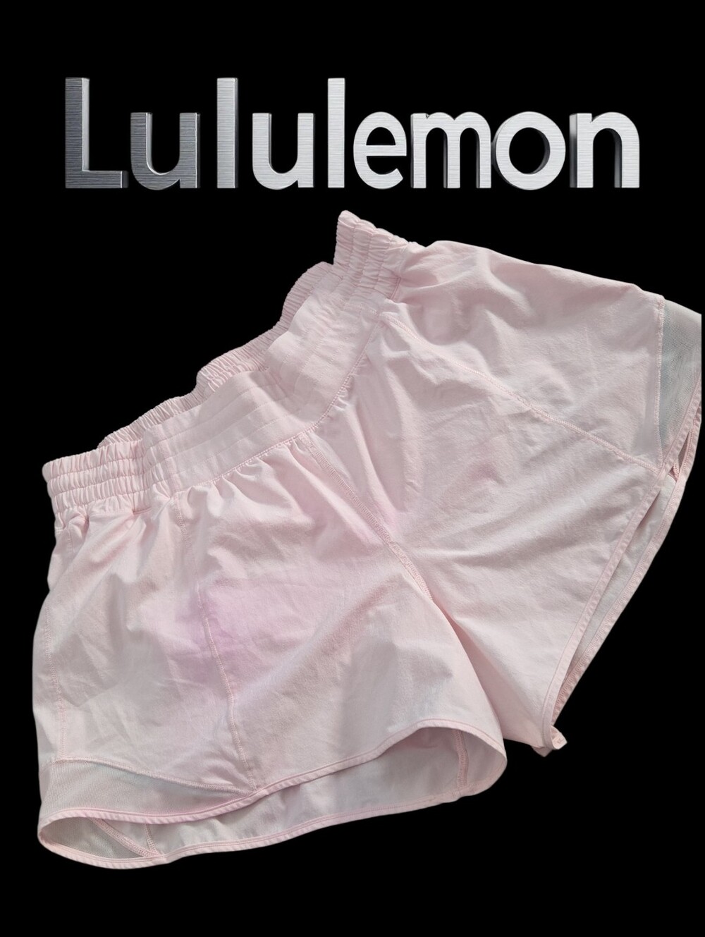 *1557 Lululemon used once active shorts with build in brief women 12
